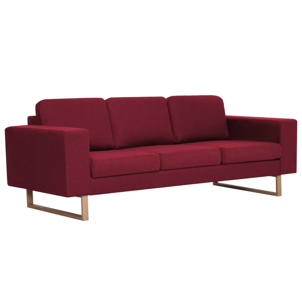 Set Divani 2 pz in Tessuto Rosso Vino - Image 3