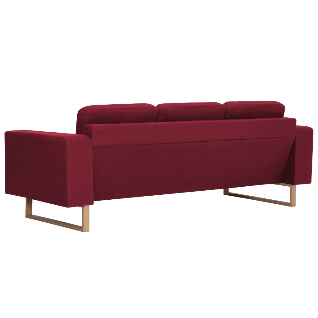 Set Divani 2 pz in Tessuto Rosso Vino - Image 4