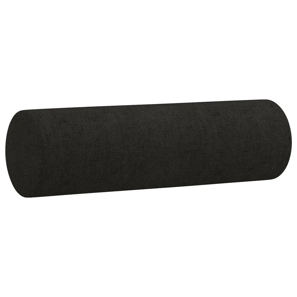 Set Divani 3 pz con Cuscini Nero in Tessuto - Image 6