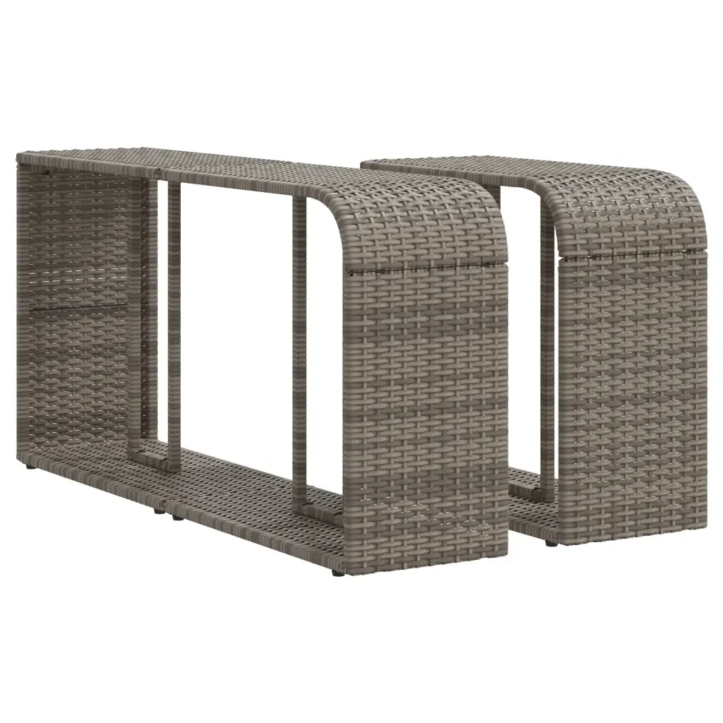 Set Divani da Giardino 11 pz con Cuscini in Polyrattan Grigio 3228910 - Image 8