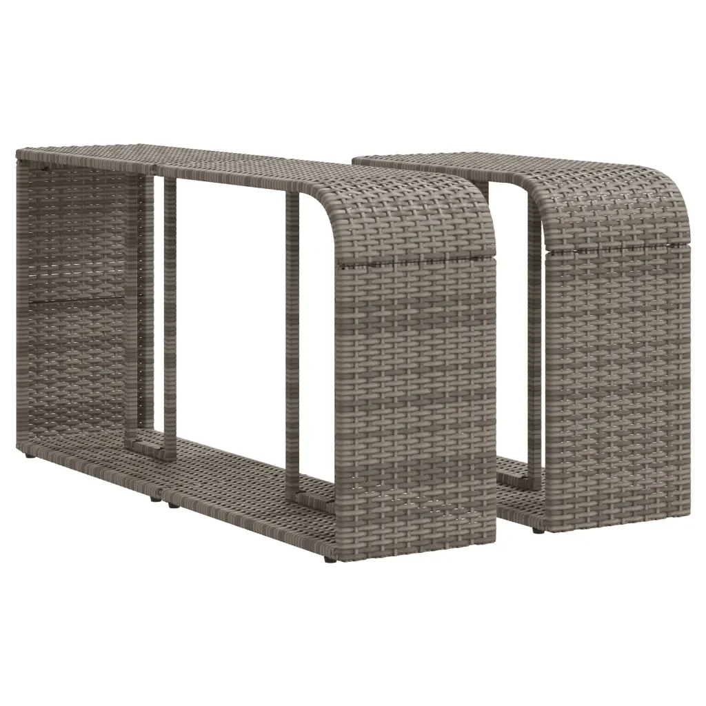 Set Divani da Giardino 11 pz con Cuscini in Polyrattan Grigio 3274583 - Image 8
