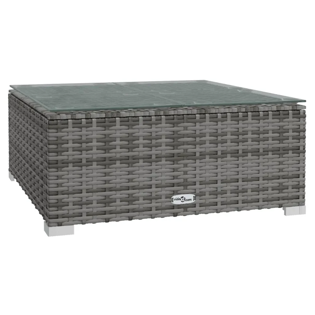 Set Divani da Giardino 12 pz con Cuscini in Polyrattan Grigio 3102821 - Image 7