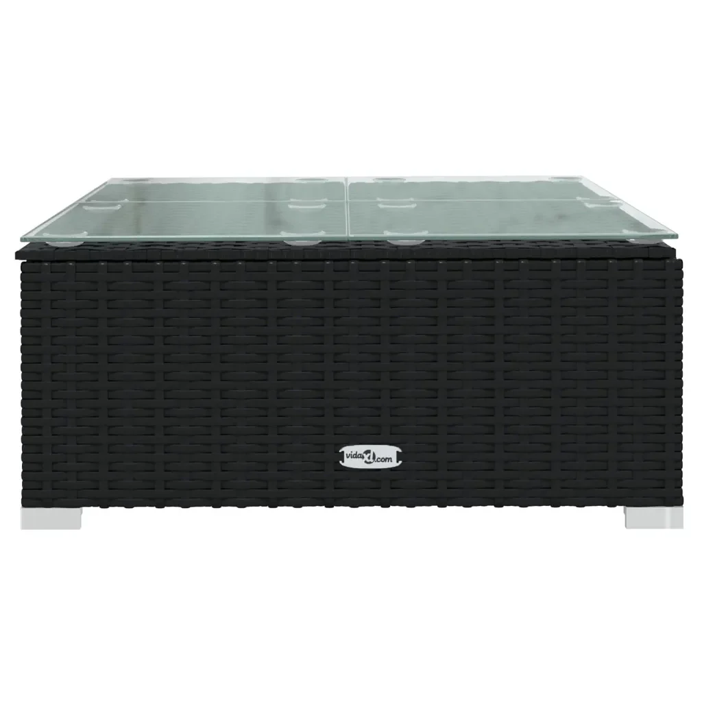 Set Divani da Giardino 13 pz con Cuscini in Polyrattan Nero 3101593 - Image 8