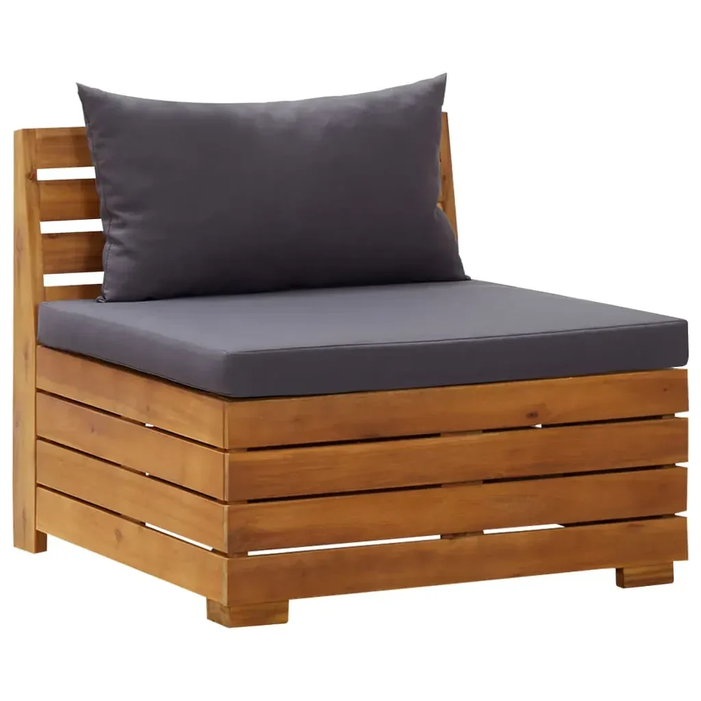 Set Divani da Giardino 2 pz con Cuscini in Massello di Acacia 316086 - Image 3