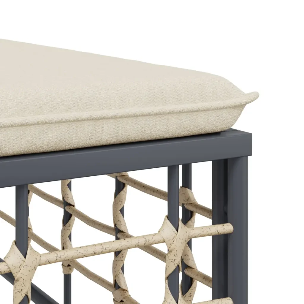 Set Divani da Giardino 3 pz con Cuscini Antracite in Polyrattan 3186694 - Image 6