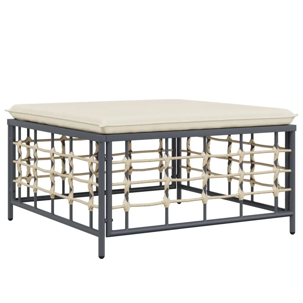 Set Divani da Giardino 3 pz con Cuscini Antracite in Polyrattan 3186724 - Image 6