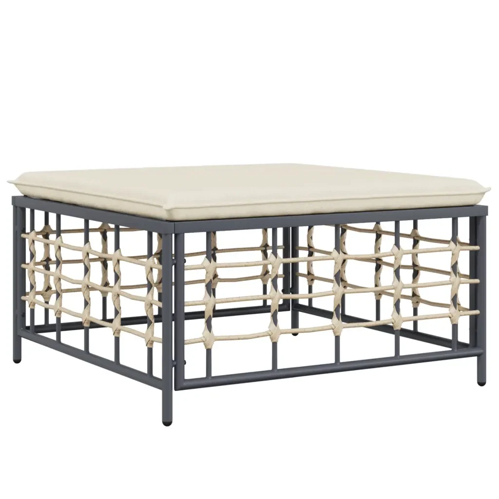 Set Divani da Giardino 4 pz con Cuscini Antracite in Polyrattan 3186726 - Image 6