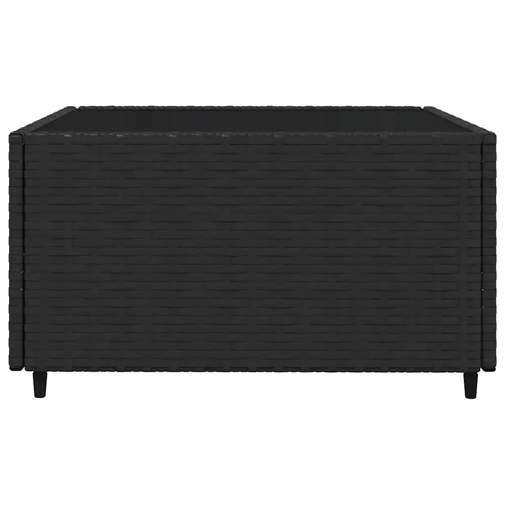 Set Divani da Giardino 4 pz con Cuscini Nero in Polyrattan 319783 - Image 8