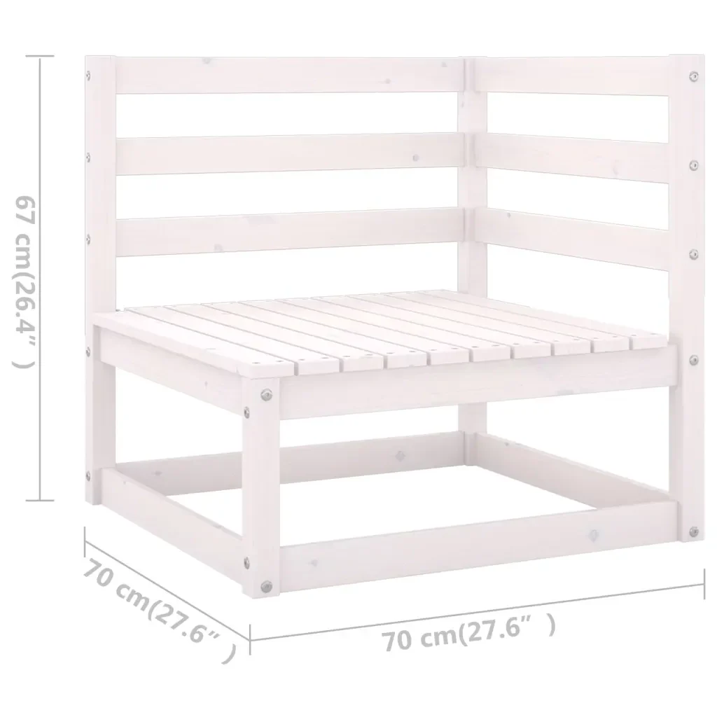 Set Divani da Giardino 5 pz con Cuscini Legno Massello di Pino 3076440 - Image 8