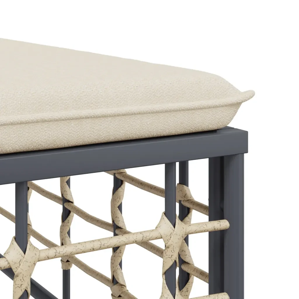 Set Divani da Giardino 6 pz con Cuscini Antracite in Polyrattan 3186704 - Image 7