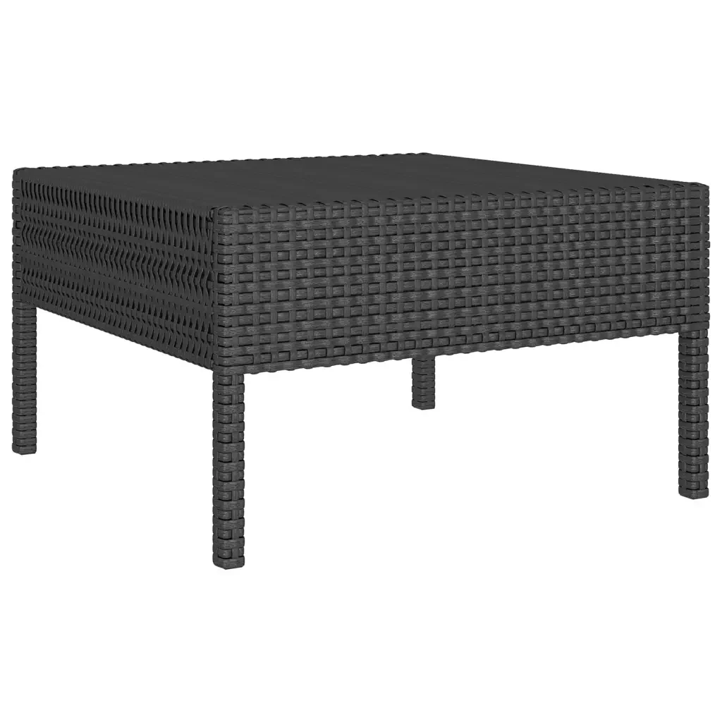 Set Divani da Giardino 6 pz con Cuscini in Polyrattan Nero 3094320 - Image 3