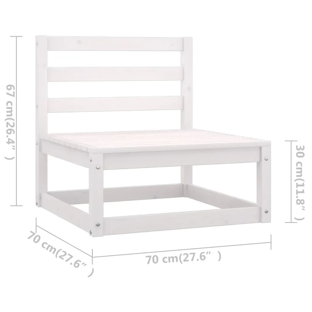 Set Divani da Giardino 6 pz con Cuscini Legno Massello di Pino 3076445 - Image 10