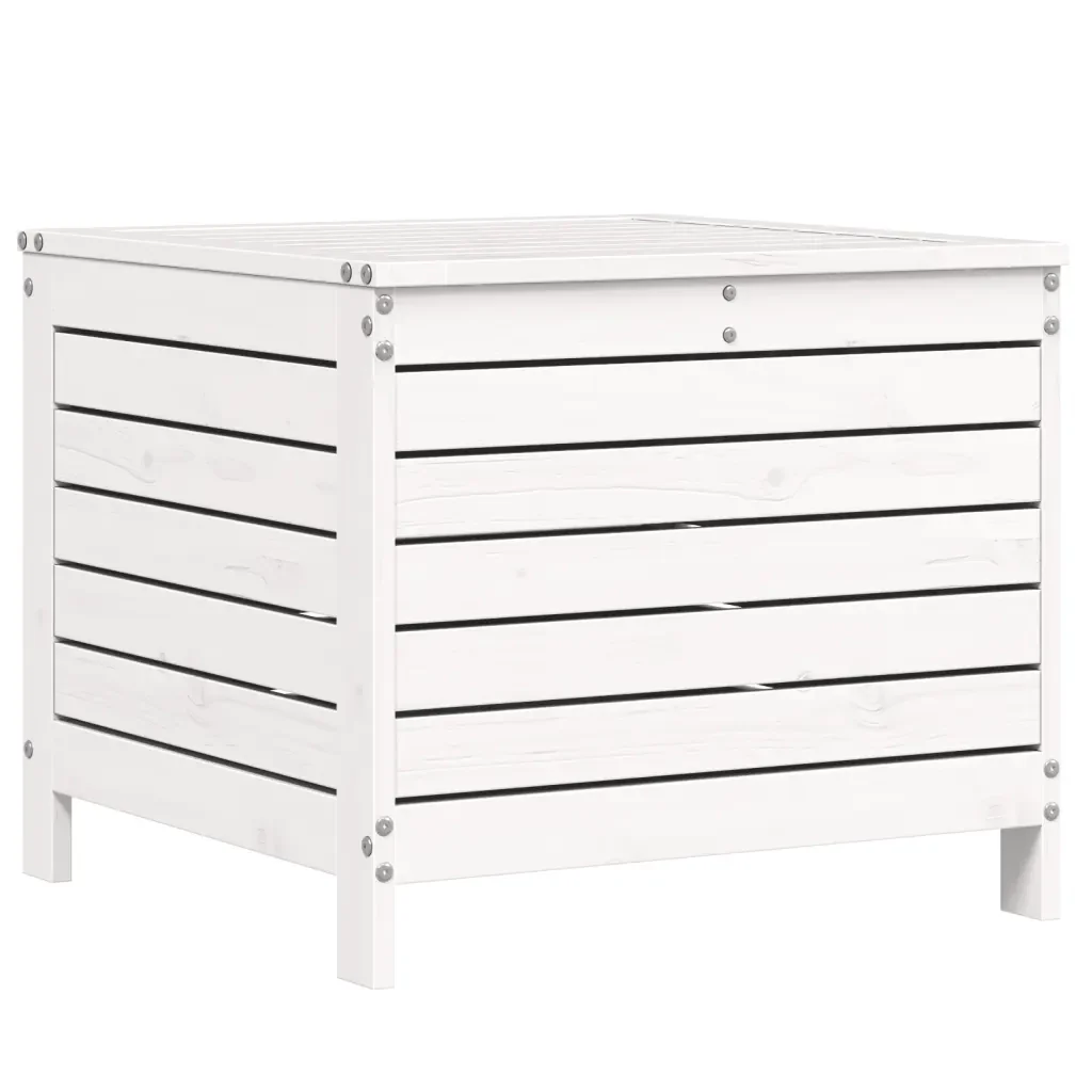 Set Divani da Giardino 7 pz Bianco in Legno Massello di Pino - Image 8