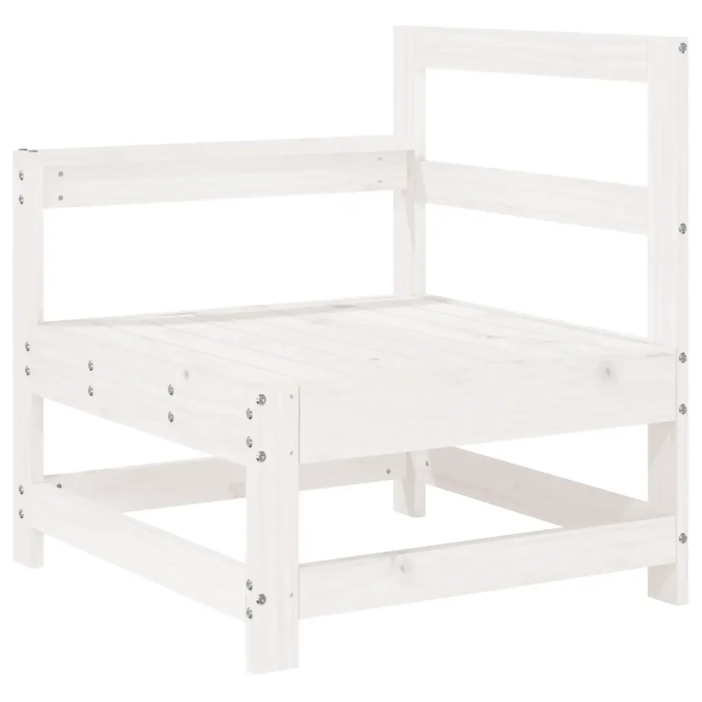 Set Divani da Giardino 7 pz Bianco in Legno Massello di Pino 3250545 - Image 5
