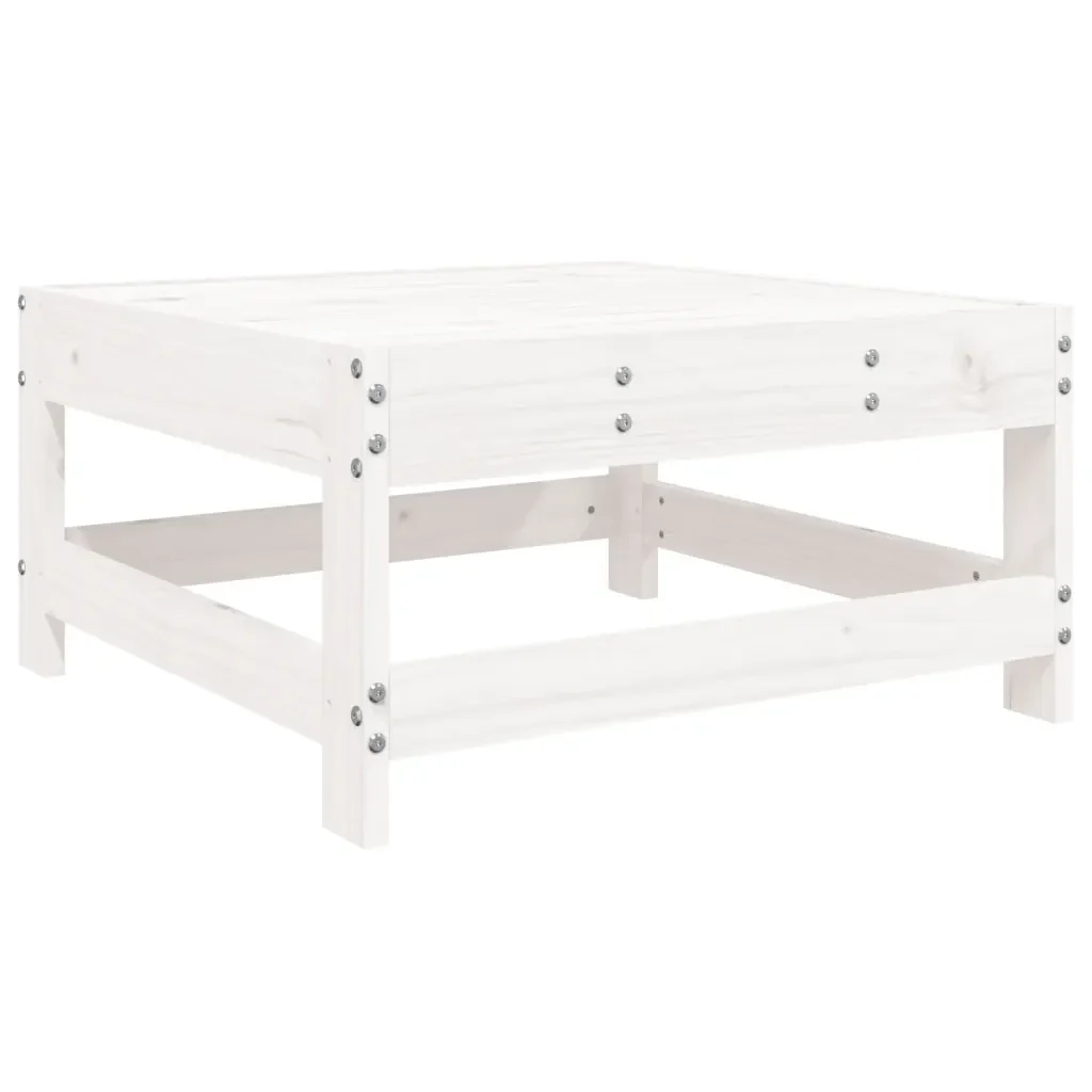 Set Divani da Giardino 7 pz Bianco in Legno Massello di Pino 3250545 - Image 7
