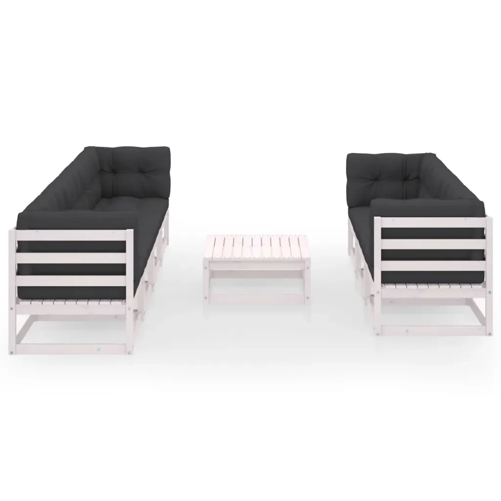 Set Divani da Giardino 8 pz con Cuscini Legno Massello di Pino 3076420 - Image 3