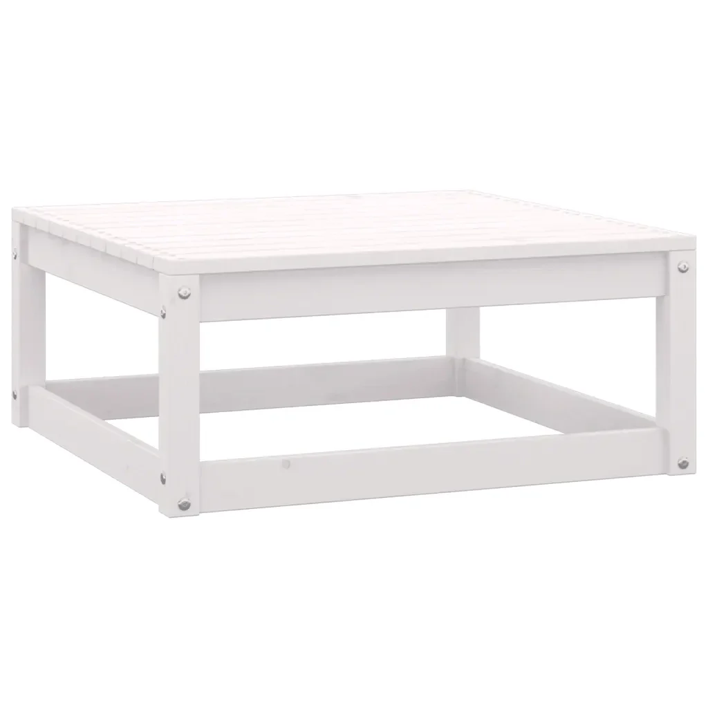 Set Salotto Giardino 8pz con Cuscini Bianco Legno Massello Pino 3077130 - Image 7
