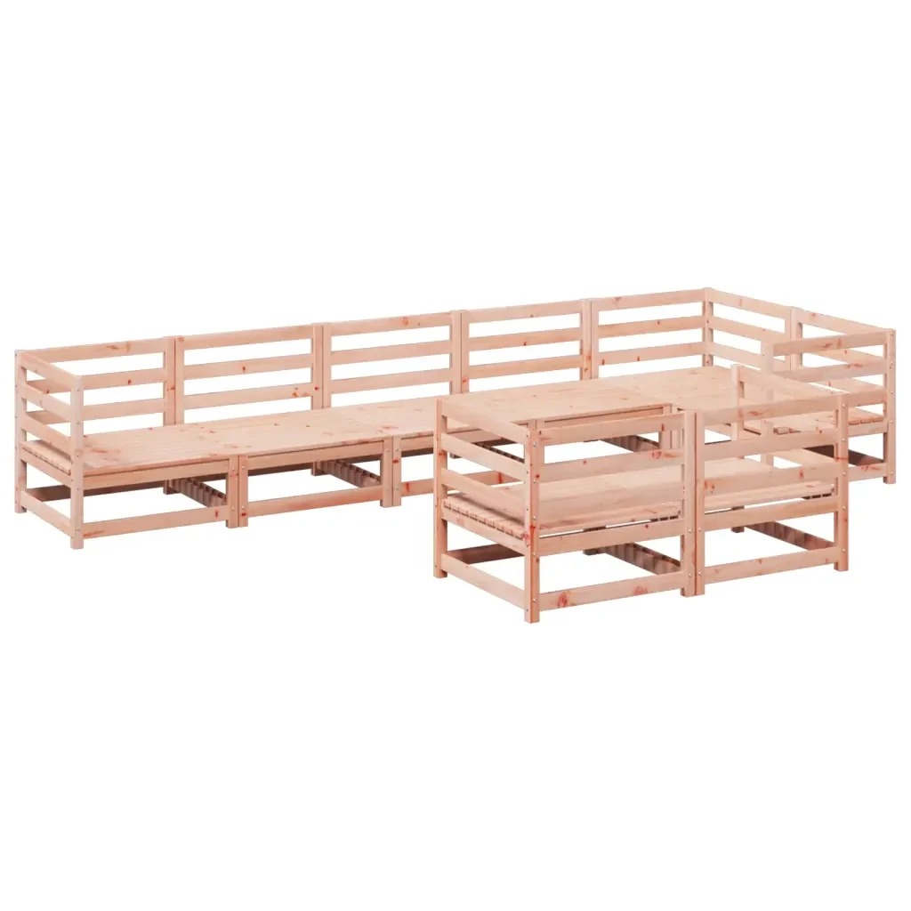 Set Divani da Giardino 8 pz in Legno Massello Abete Douglas 3299502 - Image 2