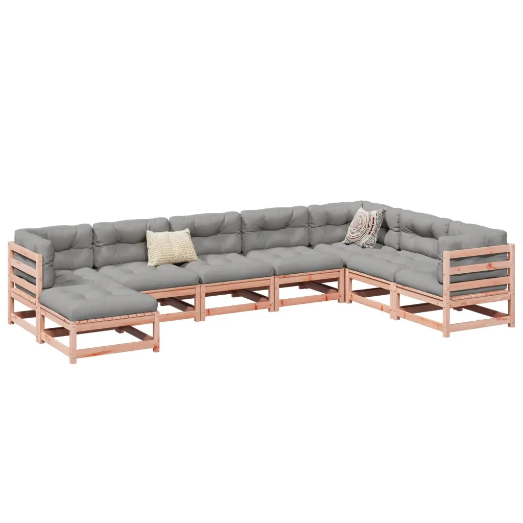 Set Divani da Giardino 8 pz in Legno Massello Abete Douglas 3299576