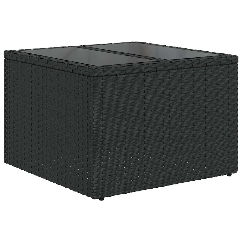 Set Divani da Giardino con Cuscini 8 pz Nero in Polyrattan 3325512 - Image 7