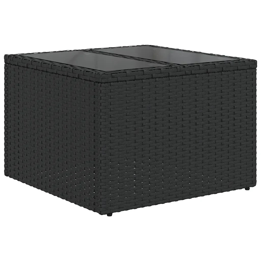 Set Divani da Giardino con Cuscini 8 pz Nero in Polyrattan - Image 6