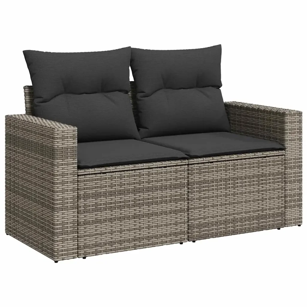 Set Divano da Giardino 12 pcs Grigio polyrattan 3361658 - Image 4
