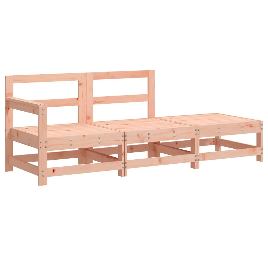 Set Divani Giardino 3pz con Cuscini Legno Massello di Douglas 825602 - Image 3