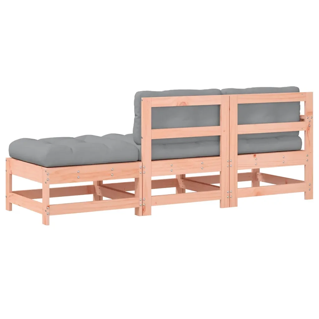 Set Divani Giardino 3pz con Cuscini Legno Massello di Douglas 825602 - Image 7