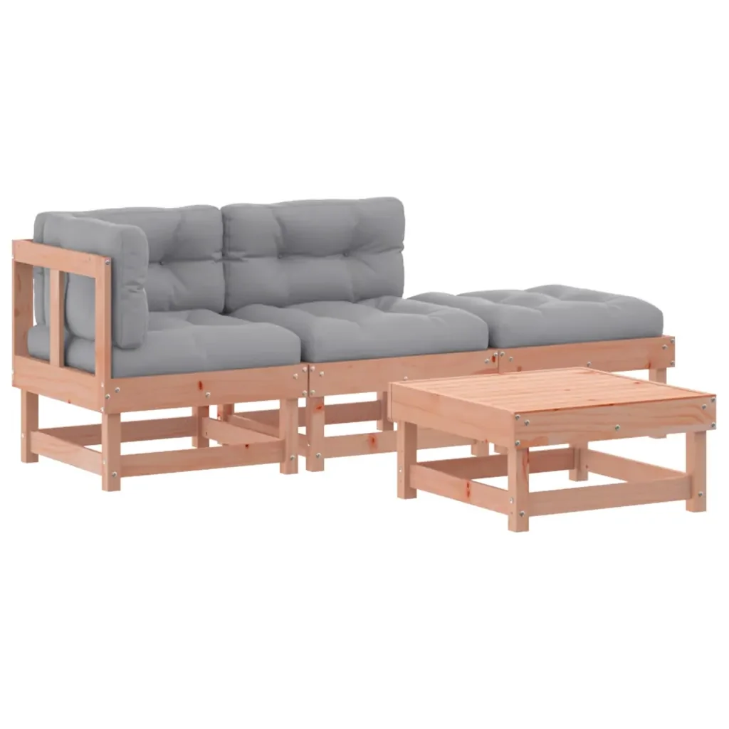 Set Divani Giardino 4 pz con Cuscini Legno Massello di Douglascod mxl 76538 - Image 2