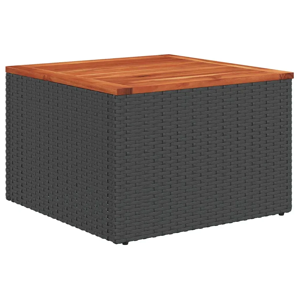 Set Divano da Giardino con cuscino 6 pcs Nero polyrattan 3359558 - Image 6