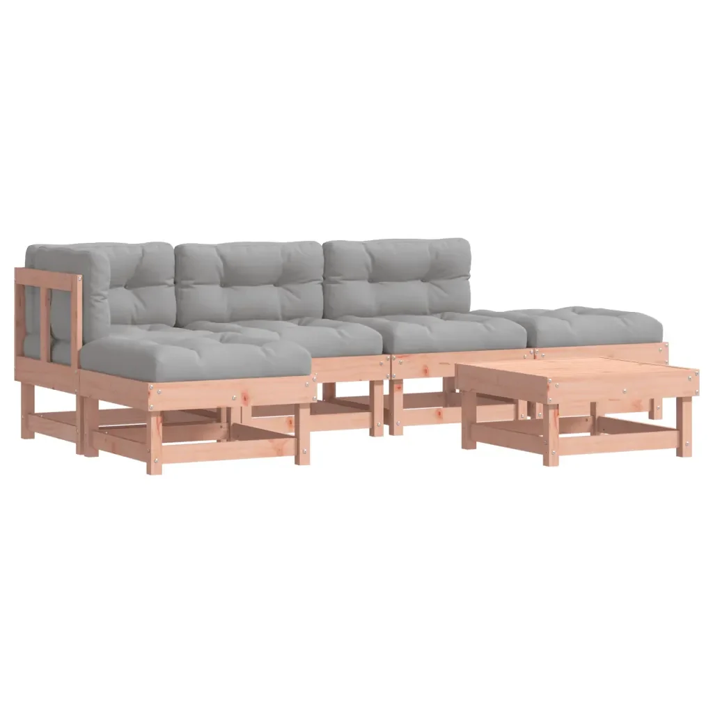 Set Divani Giardino 6 pz con Cuscini Legno Massello di Douglascod mxl 76501 - Image 2