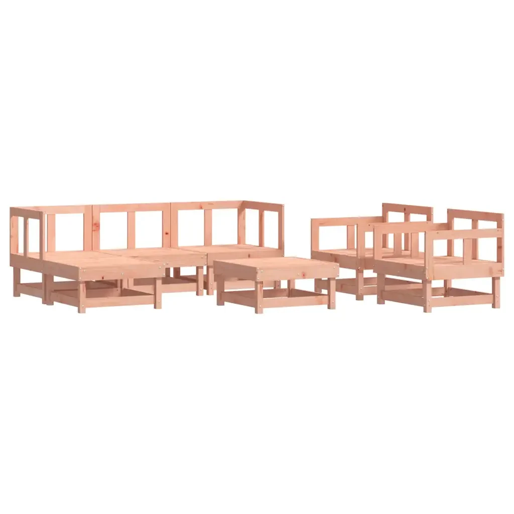 Set Divani Giardino 7 pz con Cuscini Legno Massello di Douglas 3185813 - Image 3