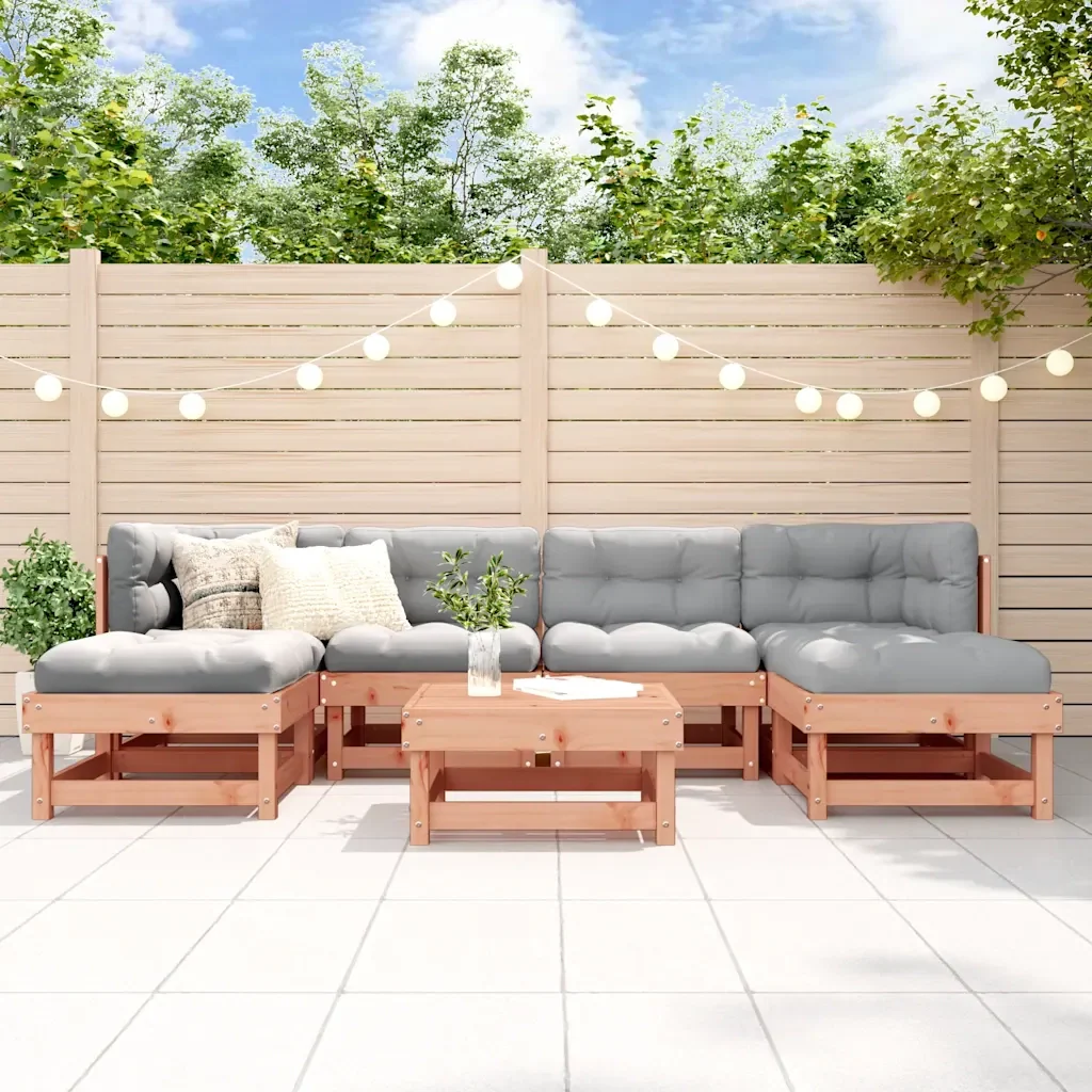Set Divani Giardino 7 pz con Cuscini Legno Massello di Douglas 3185925