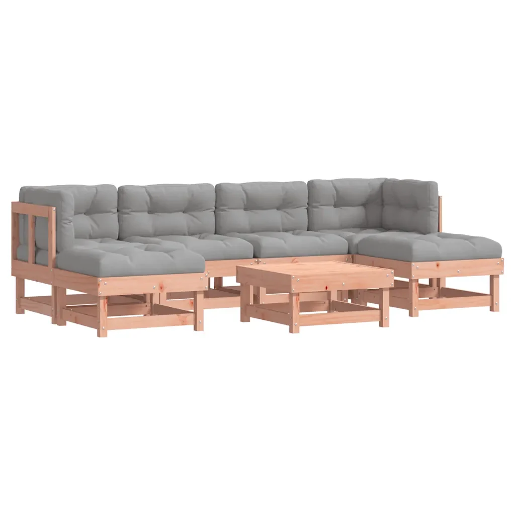 Set Divani Giardino 7 pz con Cuscini Legno Massello di Douglascod mxl 76509 - Image 2