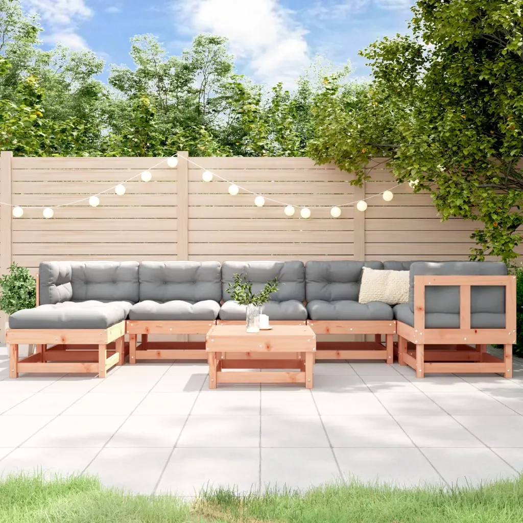 Set Divani Giardino 8 pz con Cuscini Legno Massello di Douglas 3185848