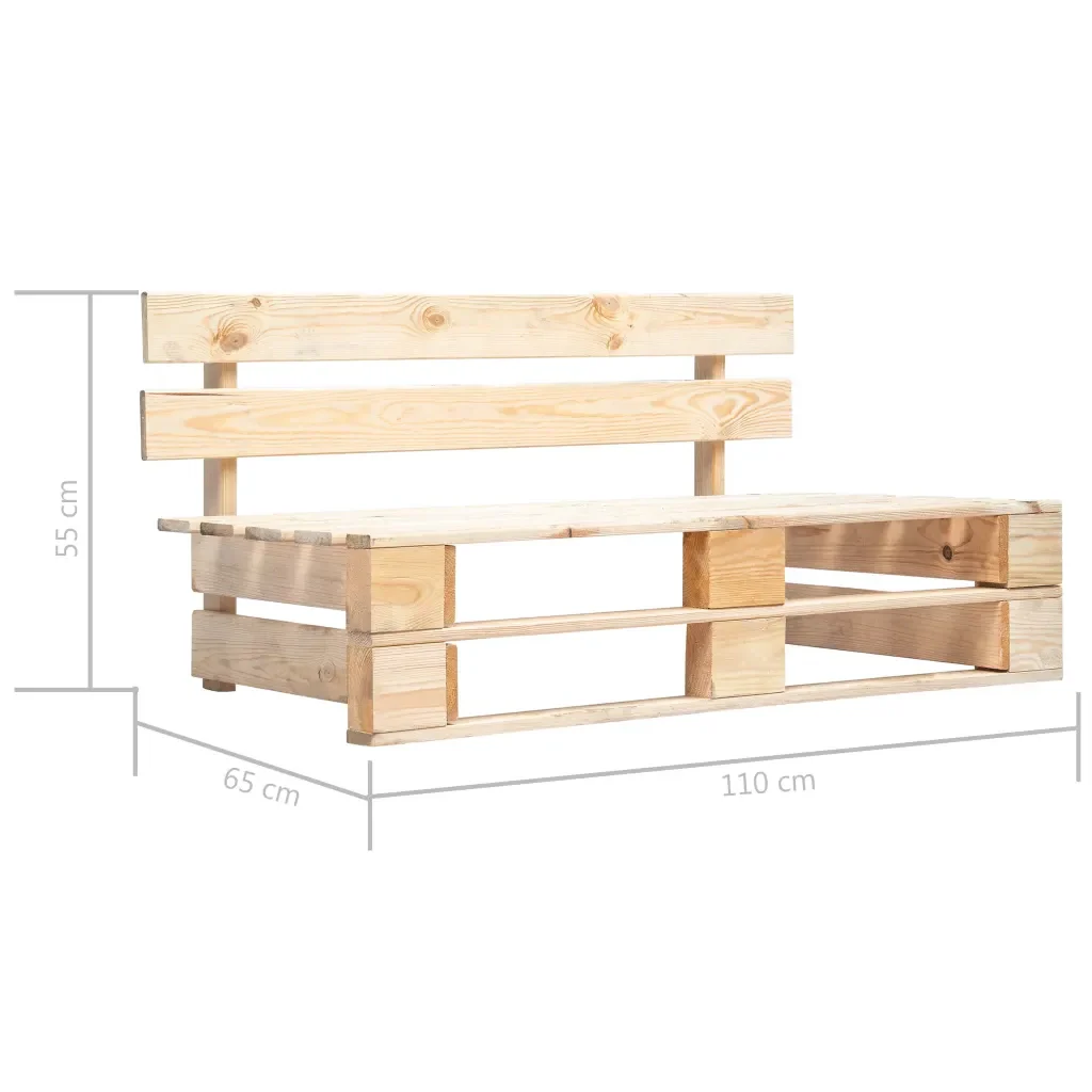 Set Divani in Pallet con Cuscini 4 pz in Pino Impregnato 3066752 - Image 7