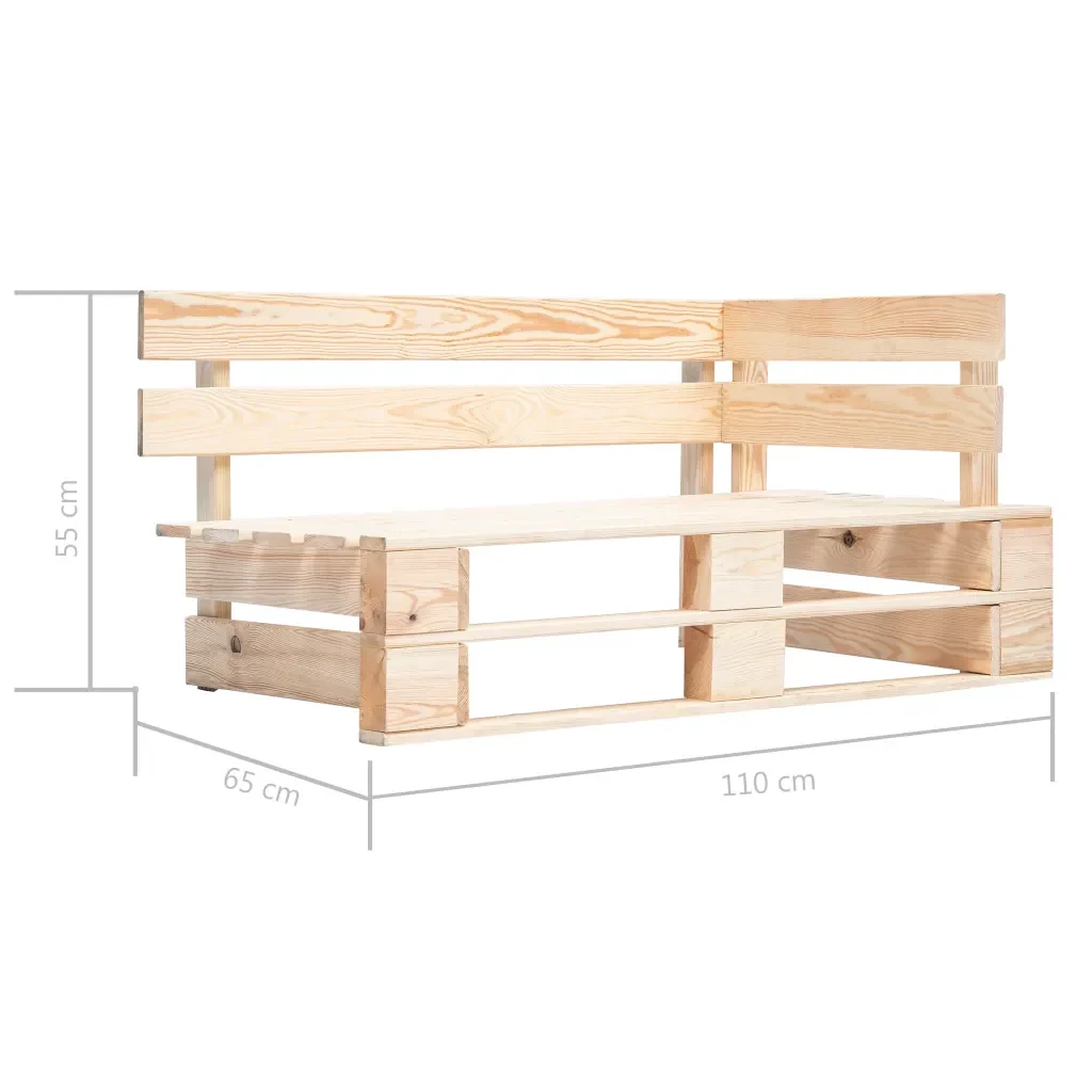 Set Divani in Pallet con Cuscini 4 pz in Pino Impregnato 3066754 - Image 6