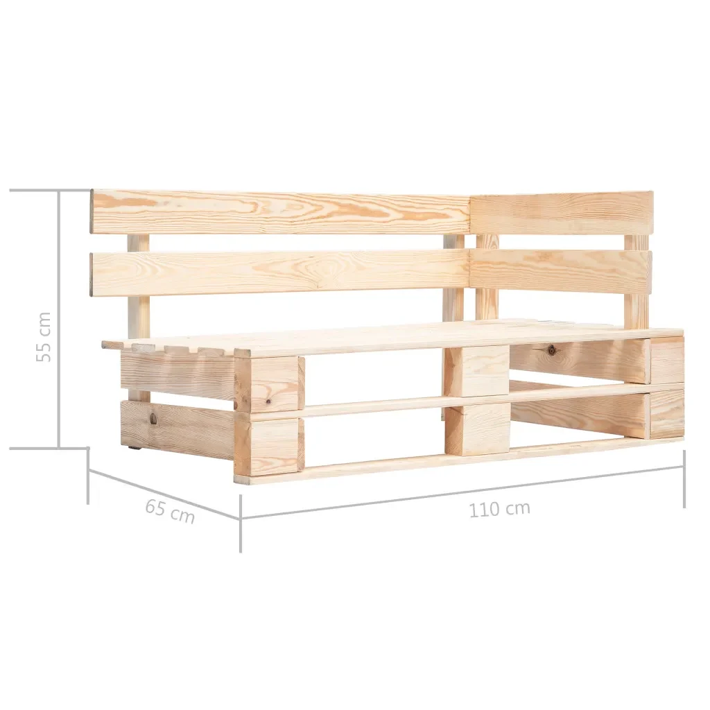 Set Divani in Pallet con Cuscini 6 pz in Pino Impregnato 3066902 - Image 7