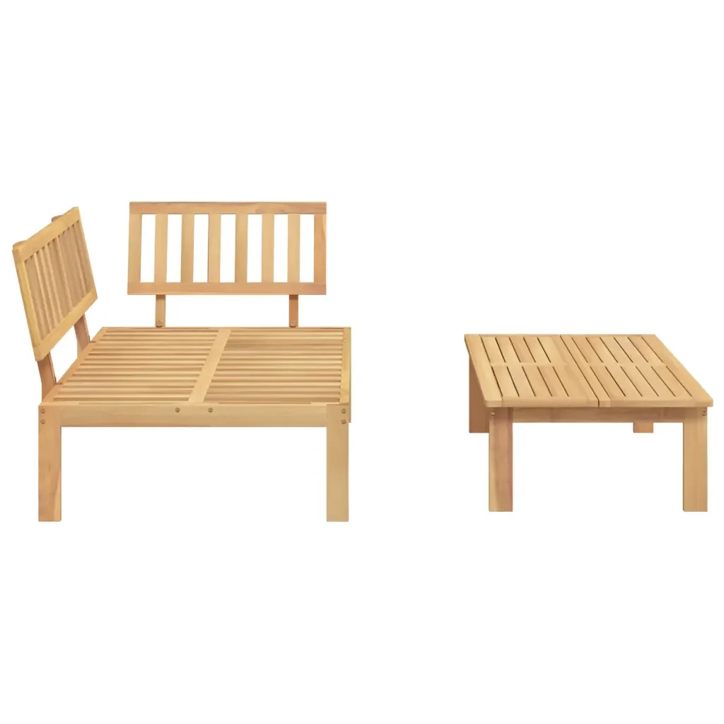 Set Divani Pallet da Giardino 2pz in Legno Massello di Acacia 365853 - Image 5