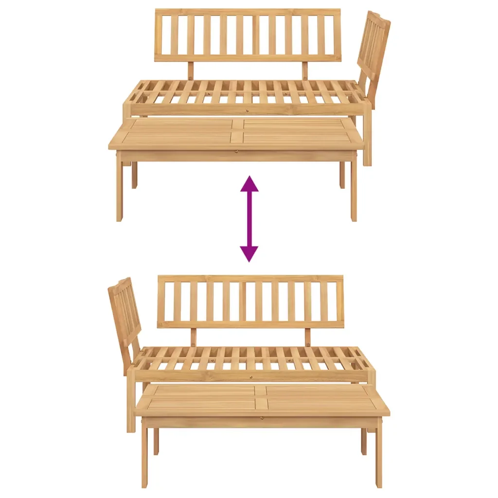 Set Divani Pallet da Giardino 2pz in Legno Massello di Acacia 365853 - Image 8