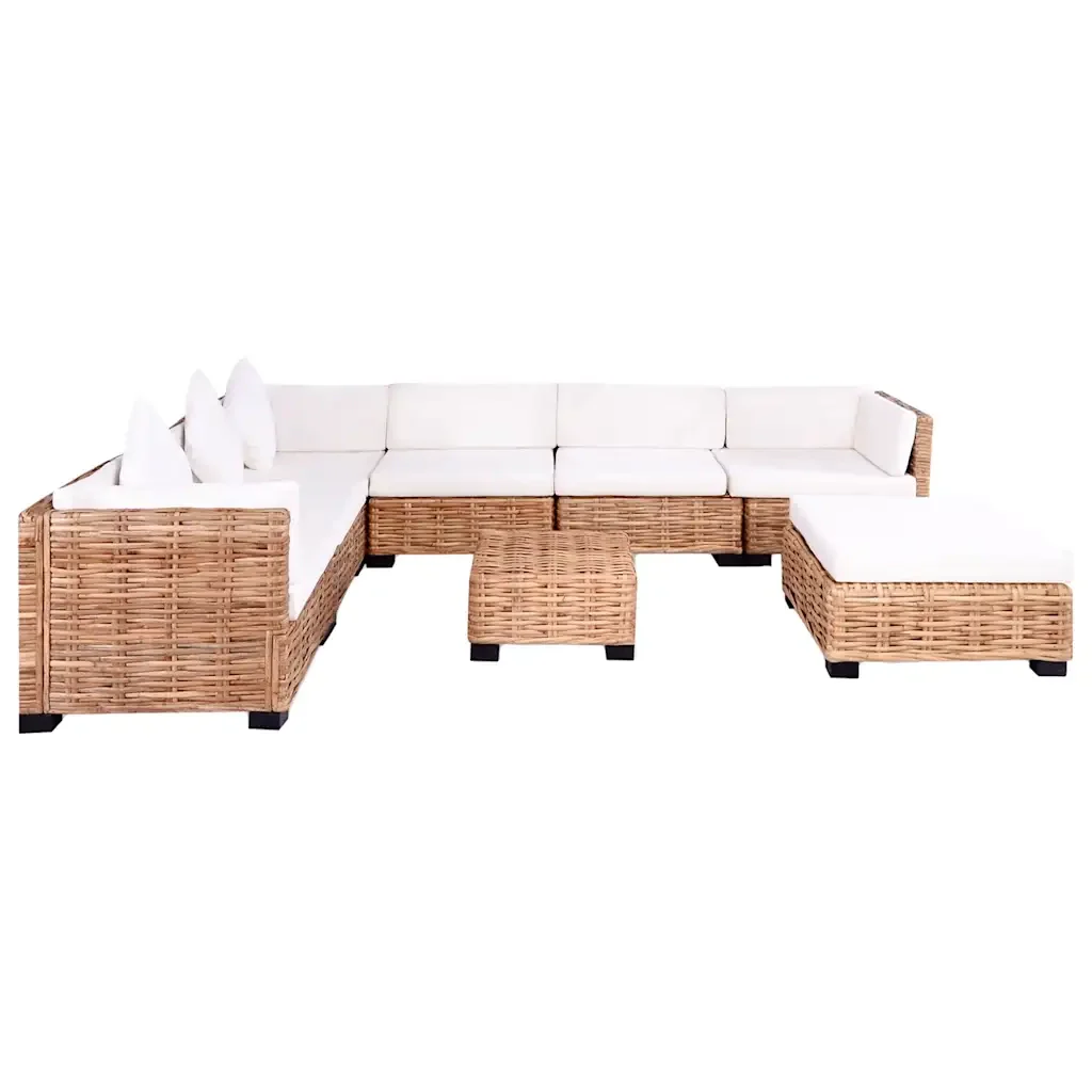 Set Divano 27 pz in Rattan Naturale 244623 - Image 2