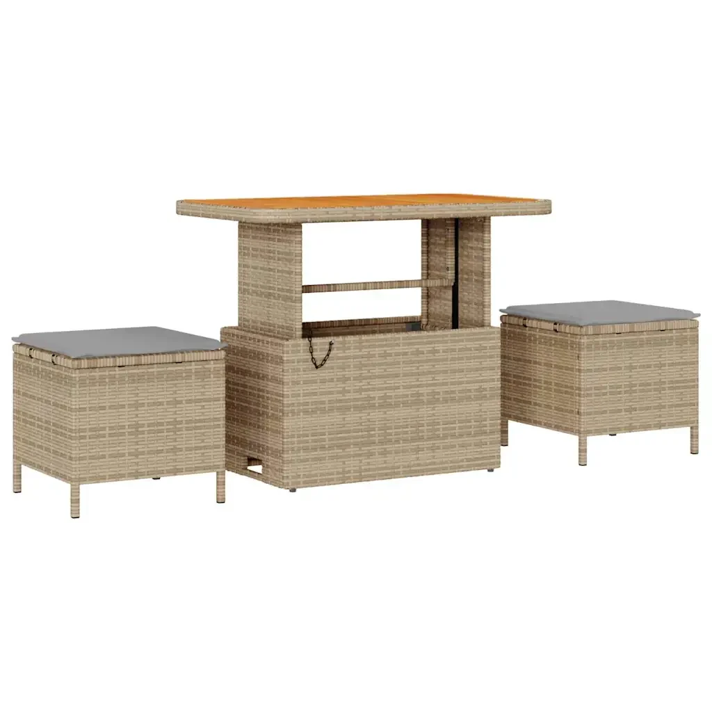 Set Divano da Giardino 10 pcs Beige polyrattan 3361602 - Image 6