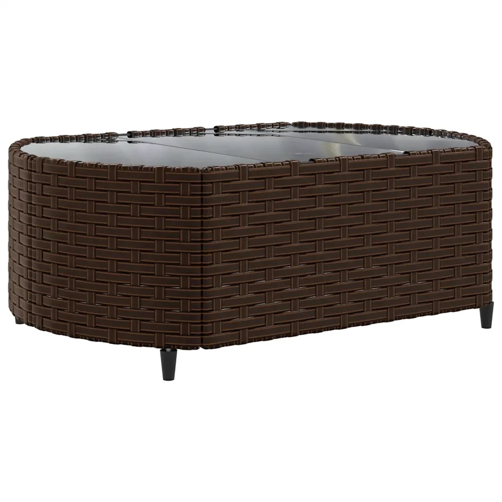 Set Divano da Giardino 4 pz con Cuscini Marrone in Polyrattan 3308365 - Image 5