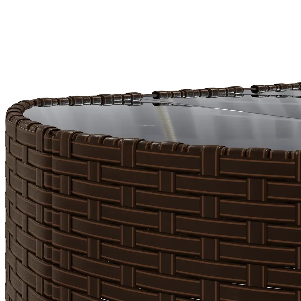 Set Divano da Giardino 4 pz con Cuscini Marrone in Polyrattan 3308365 - Image 8