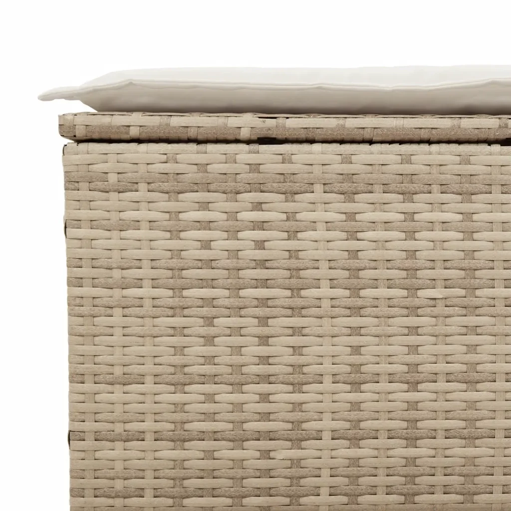 Set Divano da Giardino 5 pz con Cuscini Beige Polyrattan Acacia - Image 6