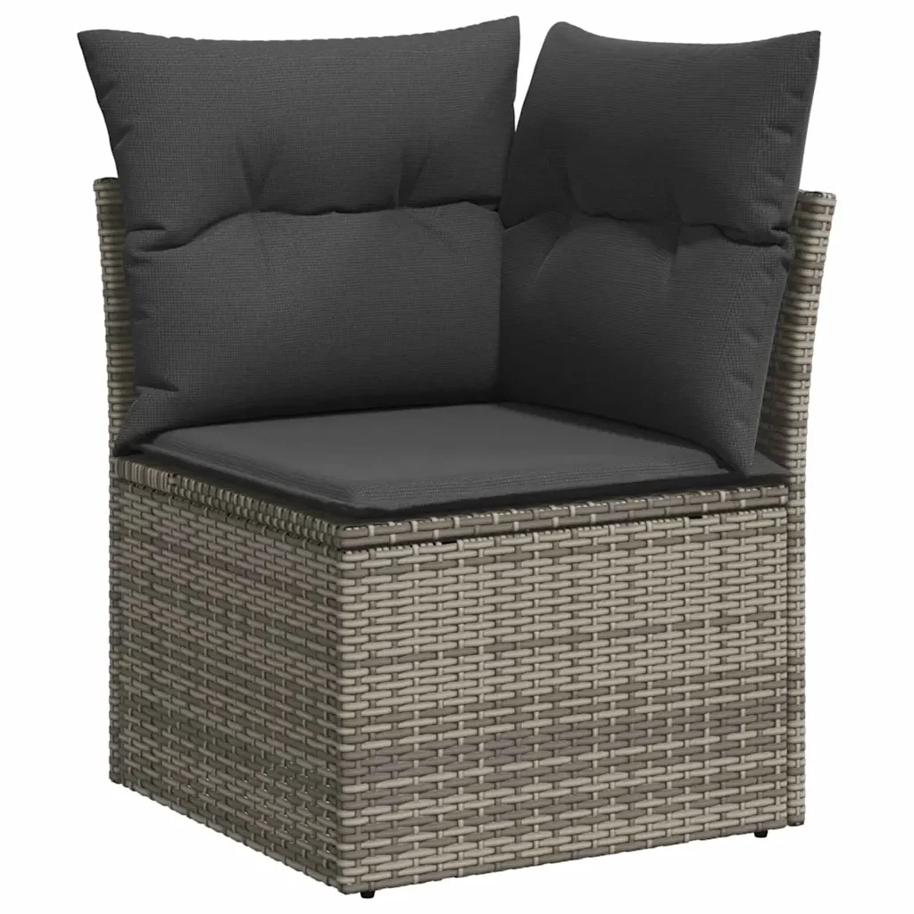 Set Divano da Giardino con cuscino 6 pcs Grigio polyrattan 3347129 - Image 6