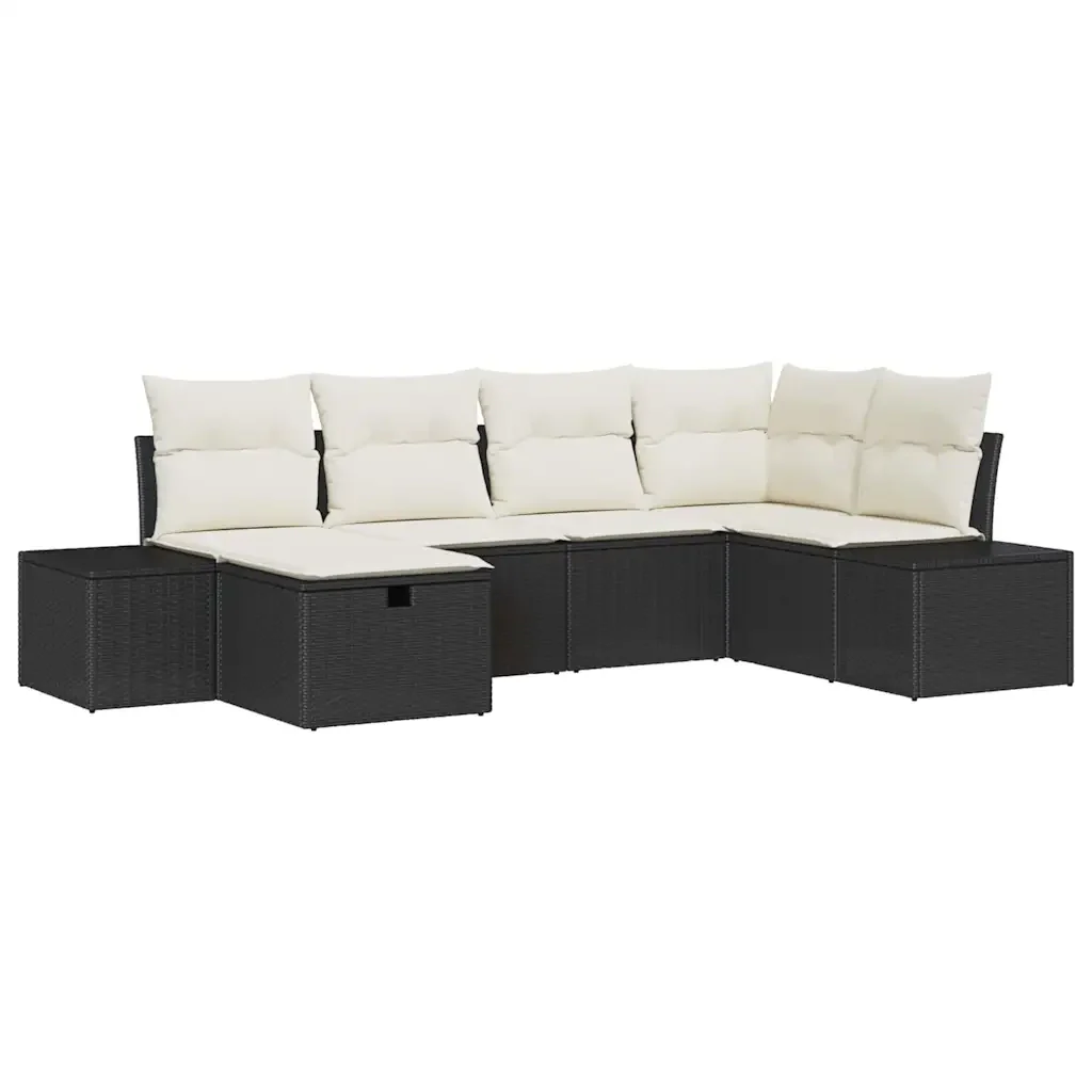 Set di divani con cuscino 7 pcs polyrattan 3360708 - Image 2