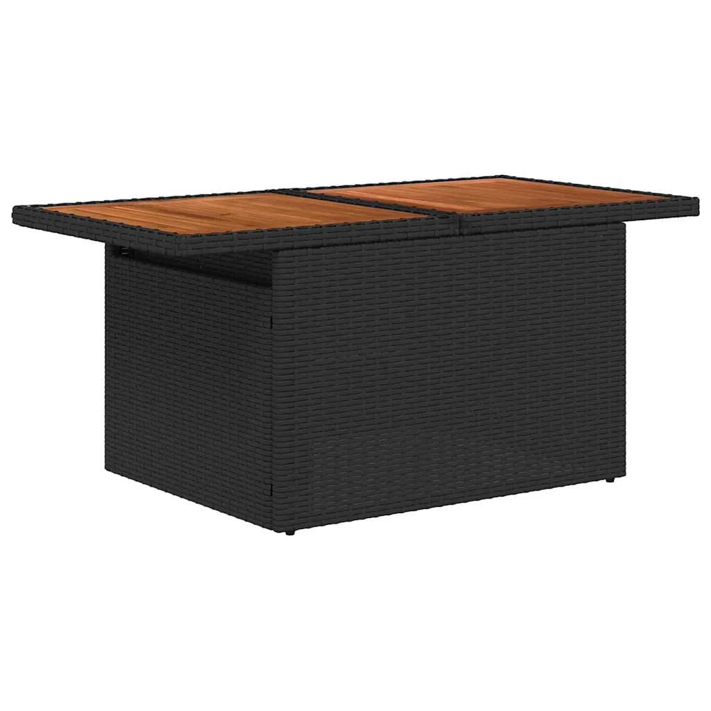 Set Divano da Giardino 6 pcs Nero polyrattan 3361236 - Image 6
