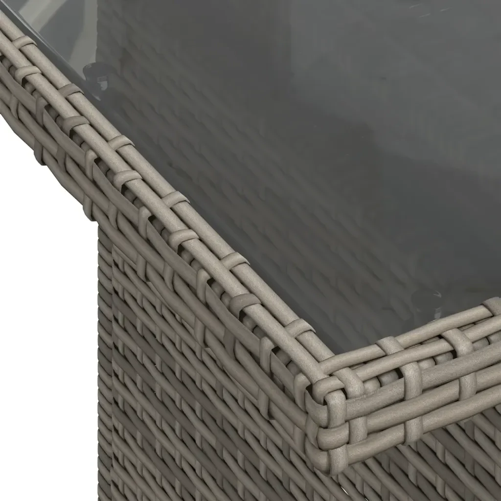 Set Divano da Giardino 6 pz con Cuscini Grigio in Polyrattan 3266570 - Image 9