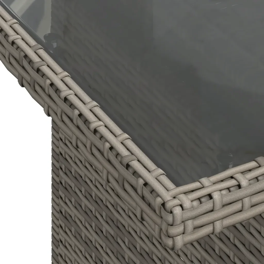 Set Divano da Giardino 6 pz con Cuscini Grigio in Polyrattan 3268540 - Image 9
